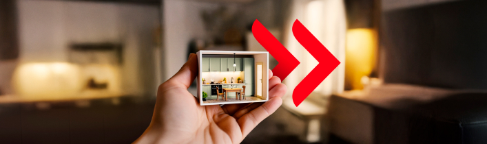 immagine di automobile sul palmo di una mano